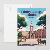 Trinity College Dublin Ierland Briefkaart (Voorkant / Achterkant)