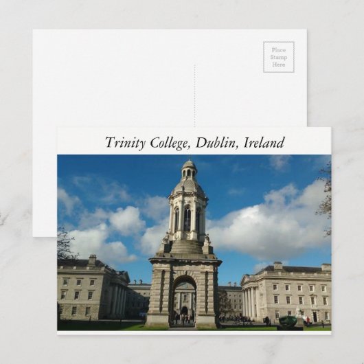 Trinity College Dublin, Ierland Briefkaart (Voorkant / Achterkant)