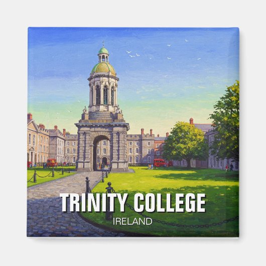 Trinity College Dublin Ierland Reizen Magneet (Voorkant)