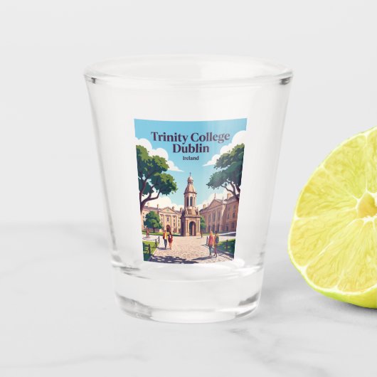 Trinity College Dublin Ierland Shot Glas (Voorkant)