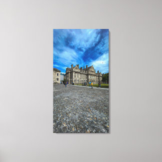 Trinity College Old Building in Dublin, Ierland Canvas Afdruk