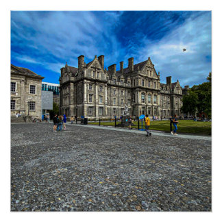 Trinity College Old Building in Dublin, Ierland Perfect Poster