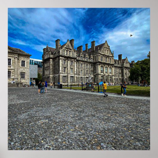 Trinity College Old Building in Dublin, Ierland Poster (Voorkant)
