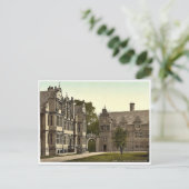Trinity College, Oxford, Engeland, zeldzame Photoc Briefkaart (Staand voorkant)