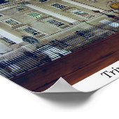 Trinity College porticio at night, Dublin Ierland Poster (Hoek)