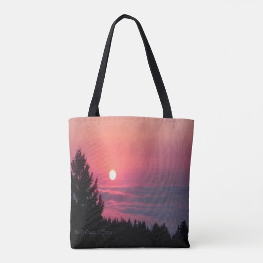 Trinity County, Californische zonsondergang... Tote Bag (Achterkant)