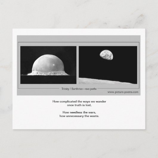 TRINITY / EARTHRISE: twee paden Briefkaart (Voorkant)