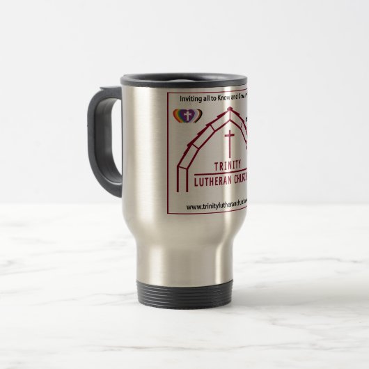 Trinity en RIC Travel Mug Reisbeker (Voorkant links)