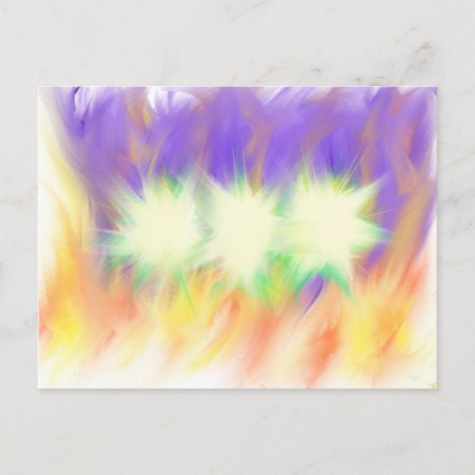 Trinity Fire Star Christelijke Profetische Abstrac Briefkaart (Voorkant)