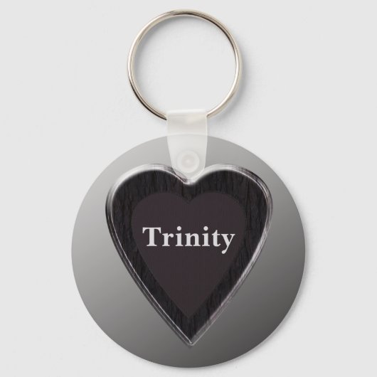 Trinity Heart Keychain, met 369 mijn naam Sleutelhanger (Voorkant)