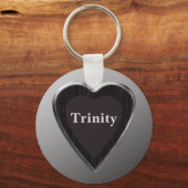 Trinity Heart Keychain, met 369 mijn naam Sleutelhanger (Voorkant)