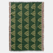 Trinity Knoop Groene Worpdeken Deken (Voorkant Verticaal)