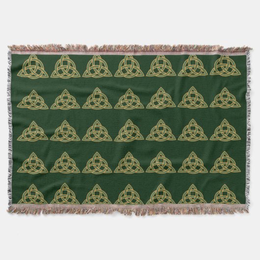 Trinity Knoop Groene Worpdeken Deken (Voorkant)