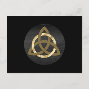 Trinity Knot Celtic Black Gold Briefkaart