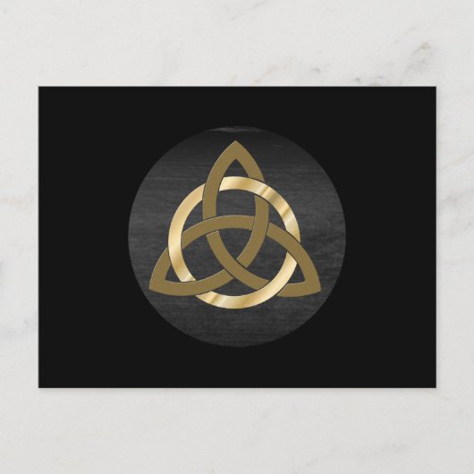 Trinity Knot Celtic Black Gold Briefkaart (Voorkant)