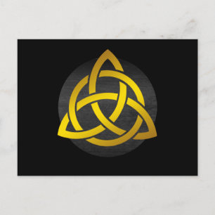 Trinity Knot Celtic Black Gold Briefkaart