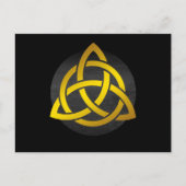 Trinity Knot Celtic Black Gold Briefkaart (Voorkant)