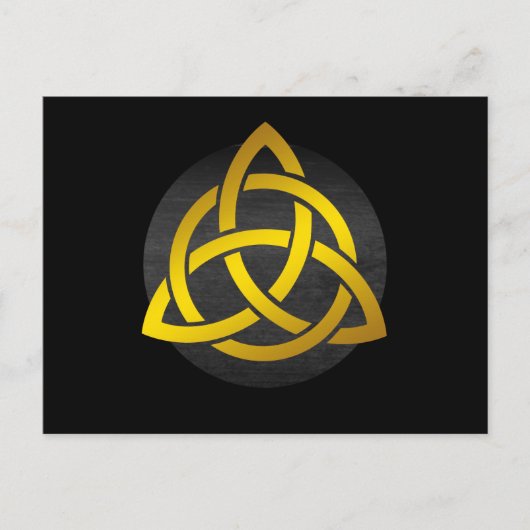 Trinity Knot Celtic Black Gold Briefkaart (Voorkant)