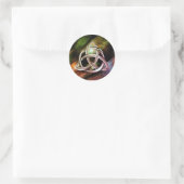 Trinity Knot Celtic Blue Metal Glitter Cosmic Ronde Sticker (Tas)