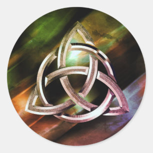 Trinity Knot Celtic Blue Metal Glitter Cosmic Ronde Sticker
