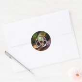 Trinity Knot Celtic Blue Metal Glitter Cosmic Ronde Sticker (Envelop)