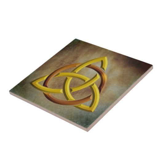 Trinity Knot Celtic Grunge Vintage Tegeltje (Zijkant)
