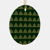 Trinity Knot Green Ornaments Keramisch Ornament (Rechts)