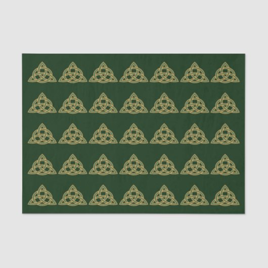 Trinity Knot Green Tissue Paper Tissuepapier (Voorkant)