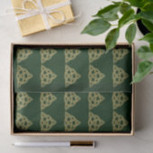 Trinity Knot Green Tissue Paper Tissuepapier (Geschenk)