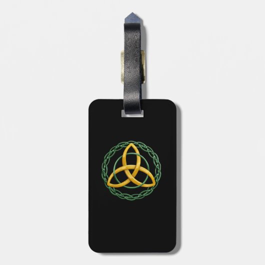 Trinity Knot Triquetra Celtic Symbol Bagagelabel (Achterkant verticaal)