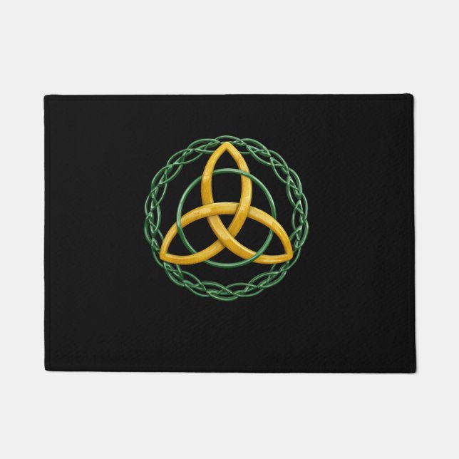 Trinity Knot Triquetra Celtic Symbol Deurmat (Voorkant)