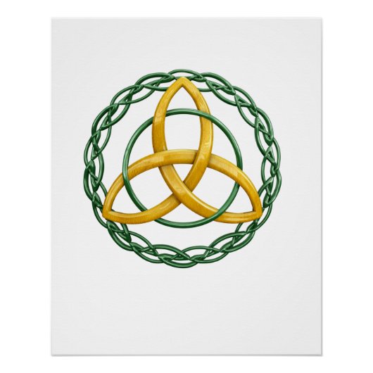Trinity Knot Triquetra Celtic Symbol Perfect Poster (Voorkant)