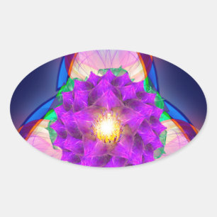 Trinity Lotus Ovale Sticker