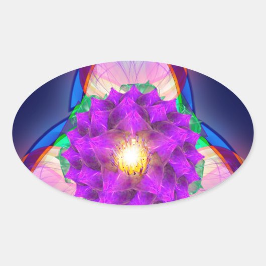 Trinity Lotus Ovale Sticker (Voorkant)