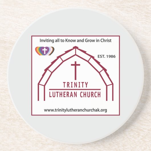 Trinity Lutheraanse coaster  Zandsteen Onderzetter (Voorkant)