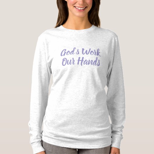 Trinity Lutheran White Adult Long Shirt met GWOH (Voorkant)