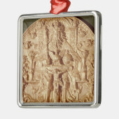 Trinity-medaille, herschikte versie van origineel metalen ornament (Links)