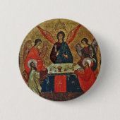Trinity met de heiligen ronde button 5,7 cm (Voorkant)