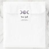 Trinity Moon Intention Spell Candle Vierkante Sticker (Tas)