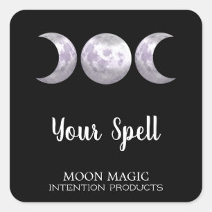 Trinity Moon Spell Intentie Kaars Label