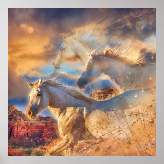 "TRINITY" (natuurlijke paarden) Poster (Voorkant)