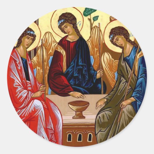 Trinity-pictogram Ronde Sticker (Voorkant)