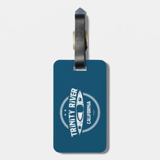 Trinity River California Kayaking Bagagelabel (Achterkant verticaal)
