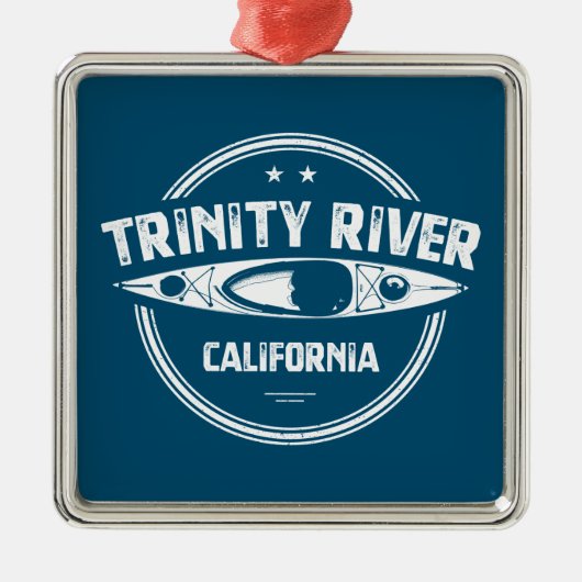 Trinity River Californië Kayakken Metalen Ornament (Voorkant)