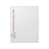 Trinity schuur en slogan notitieblok (Linkerzijde)