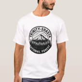 Trinity-Shasta National Forest - Embleem Badge T-shirt (Voorkant)