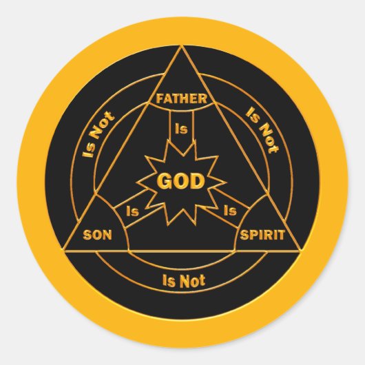 Trinity Shield Ronde Sticker (Voorkant)