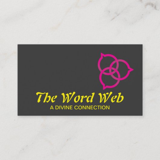 Trinity Speech Bubble Logo (roze) Visitekaartje (Voorkant)