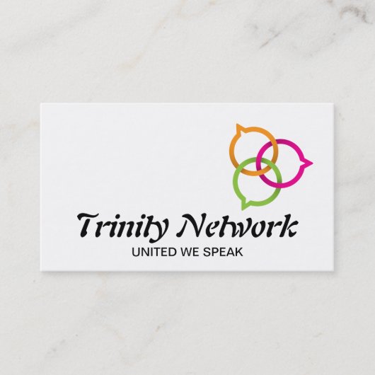 Trinity Speech Bubble Logo Visitekaartje (Voorkant)
