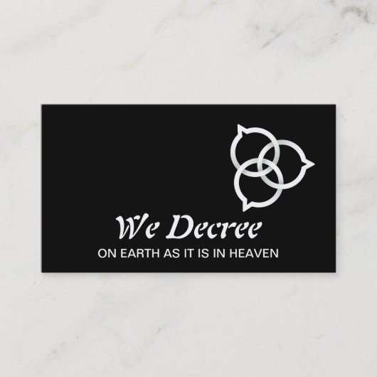 Trinity Speech Bubble Logo (wit) Visitekaartje (Voorkant)